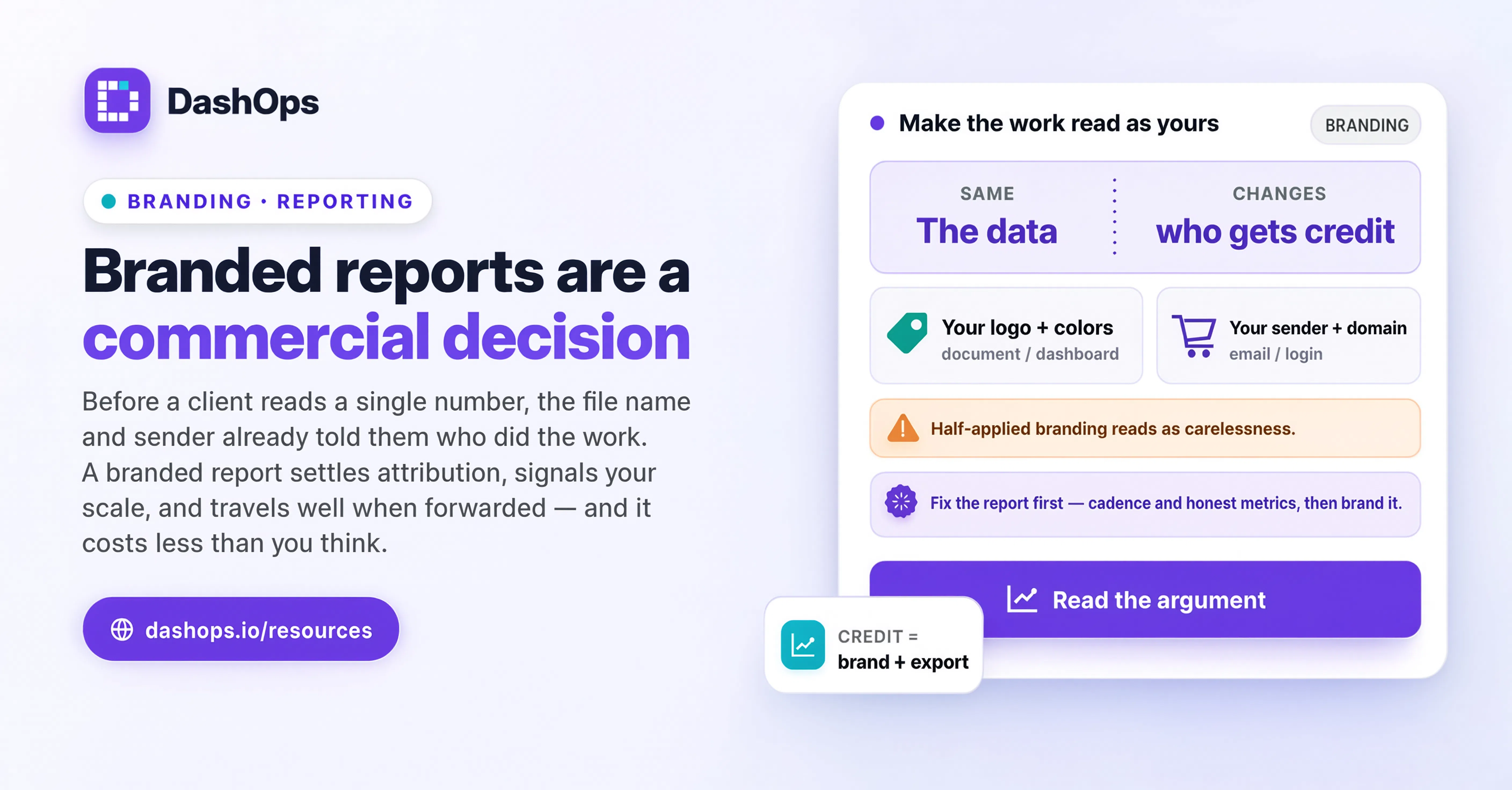 Branded Reports Banner