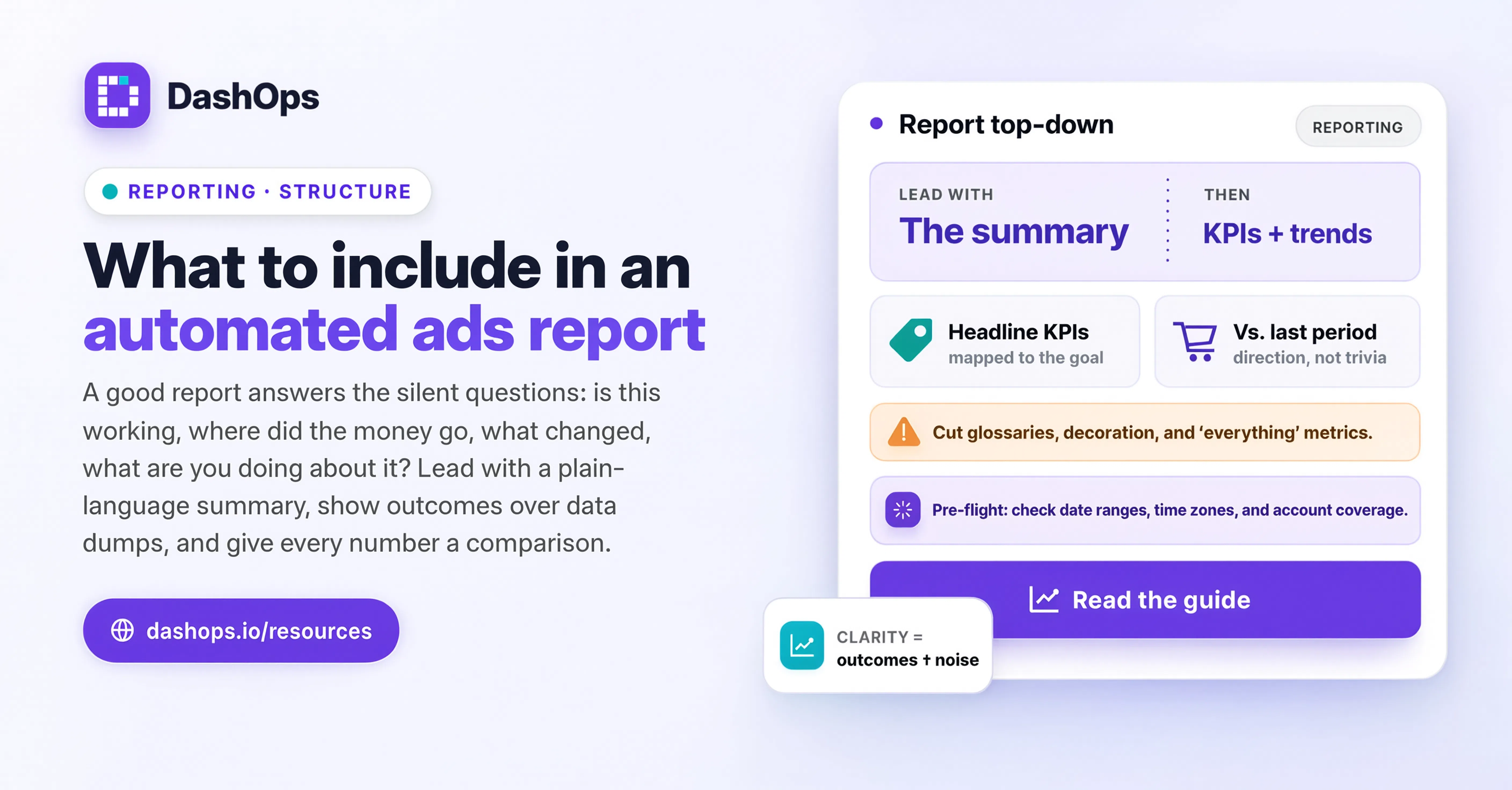 Automated Report Contents Banner