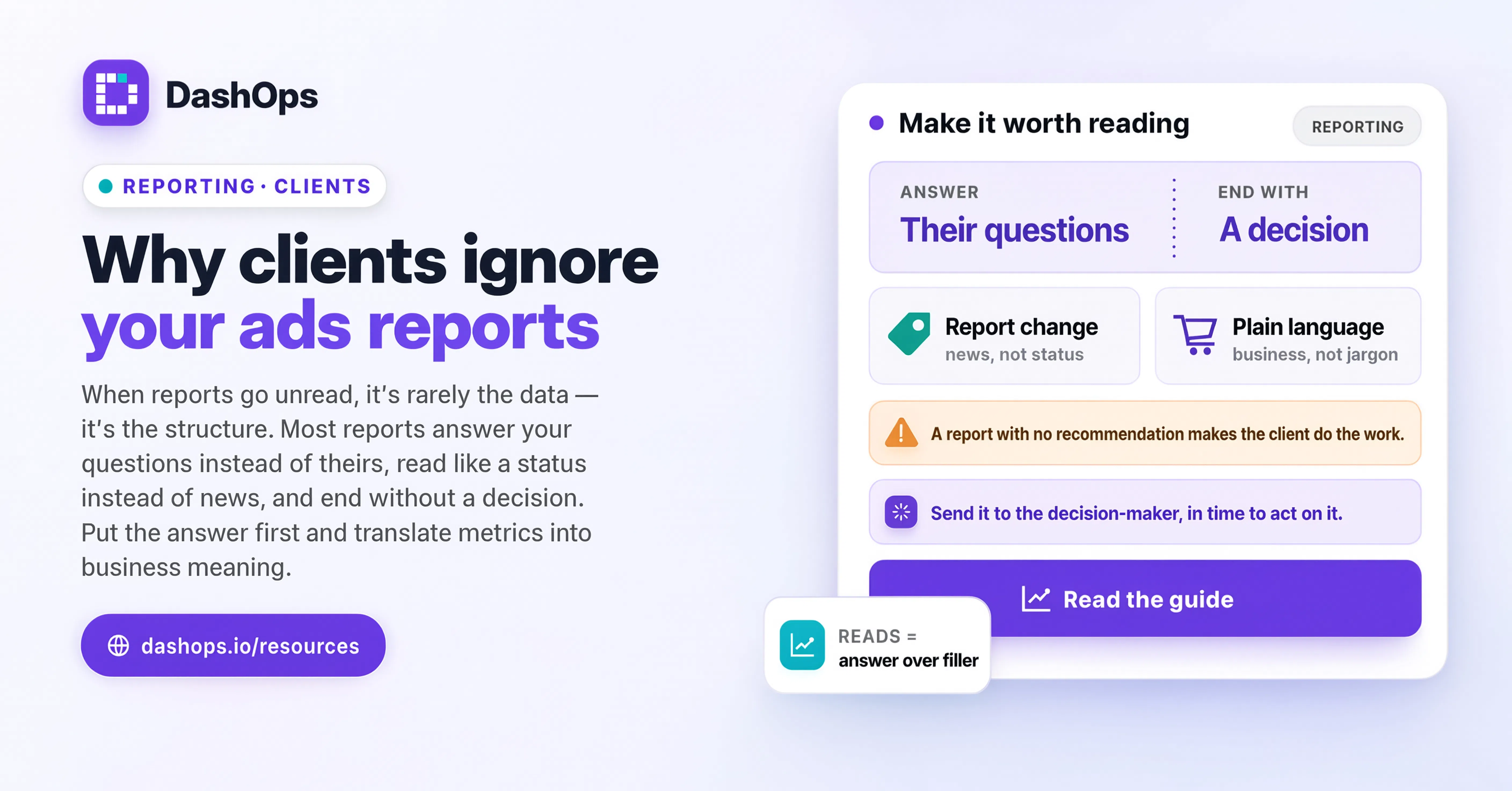 Why Clients Ignore Reports Banner