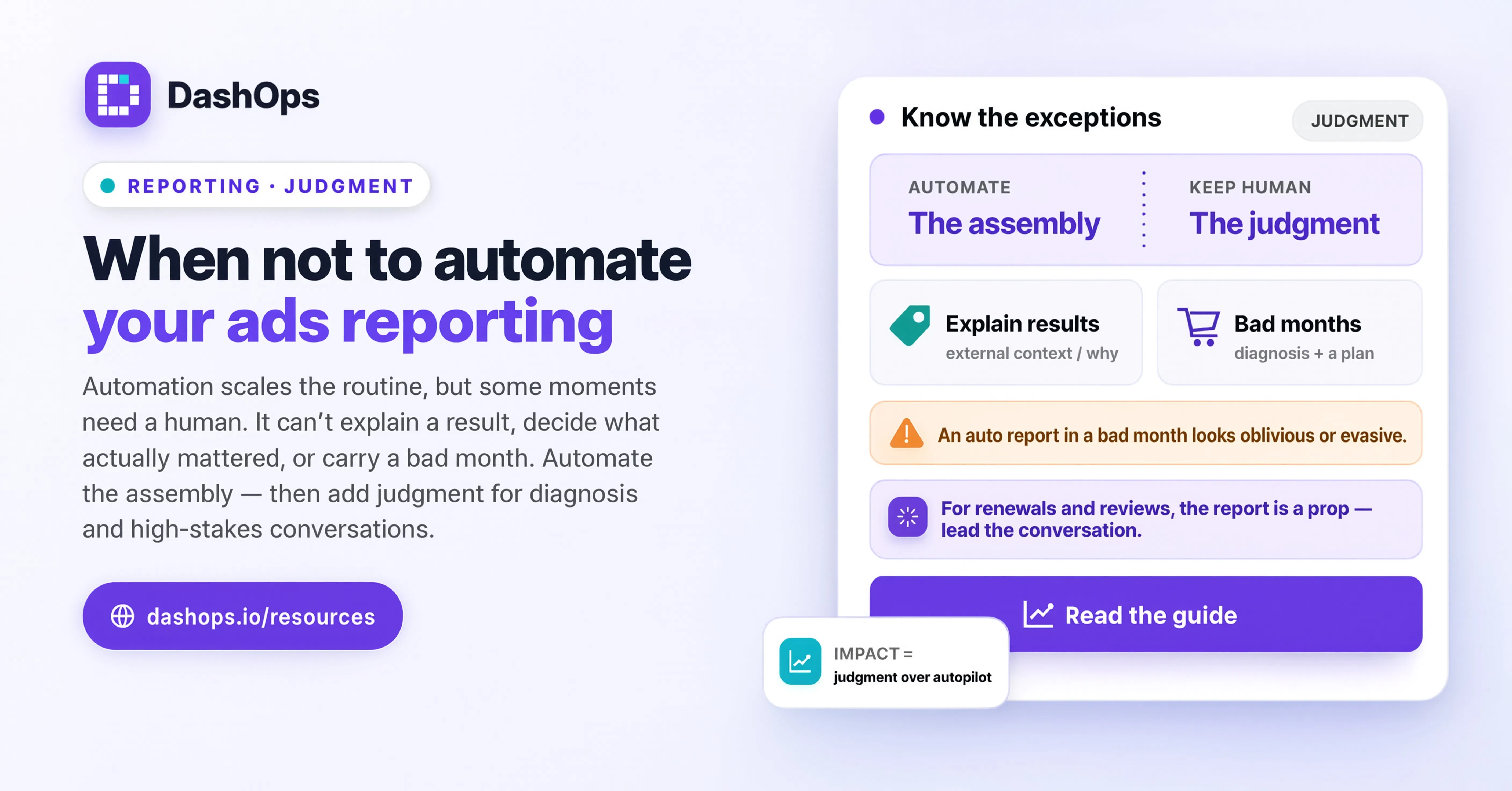 When Not to Automate Banner