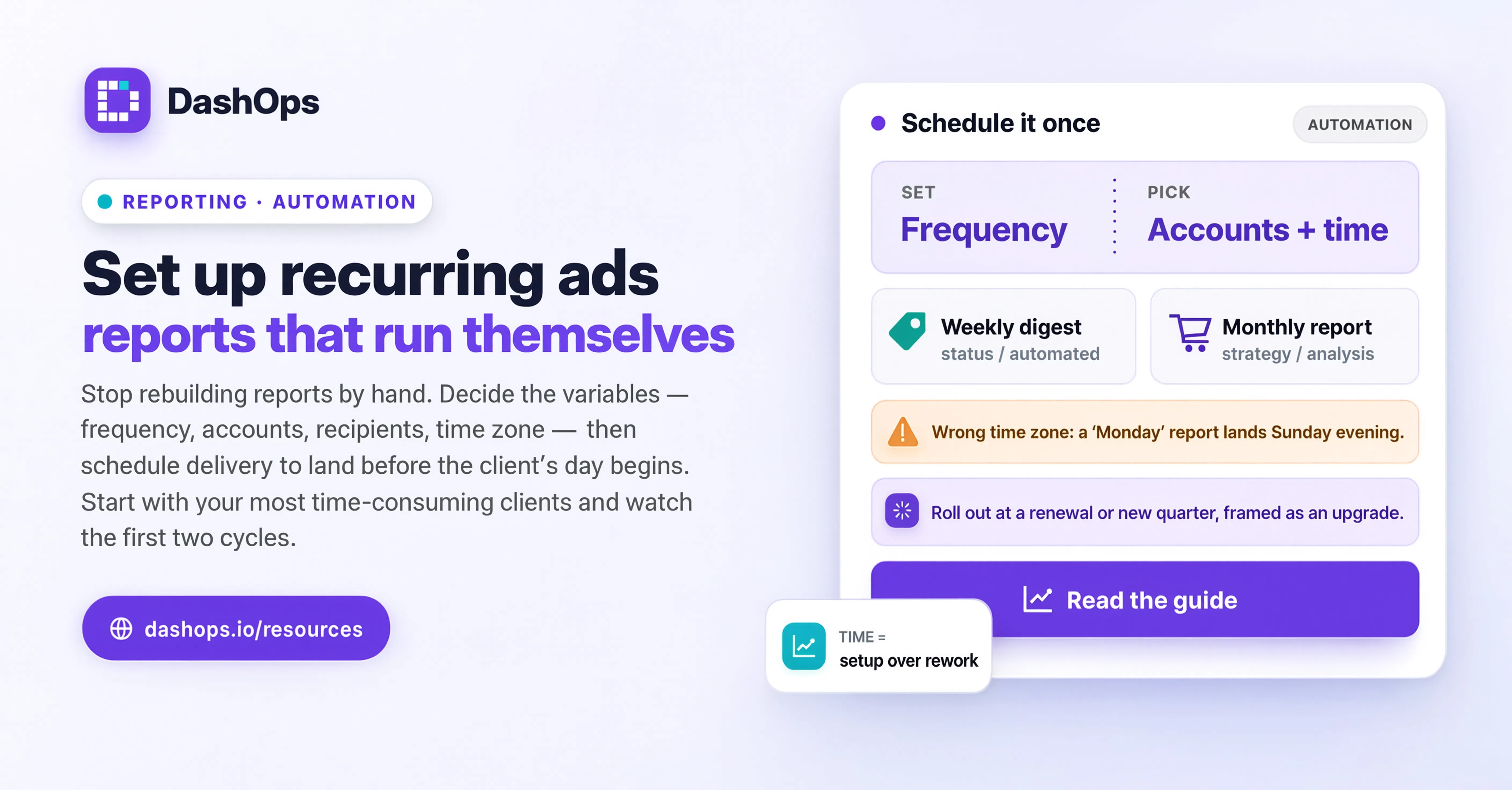 Recurring Reports Setup Banner